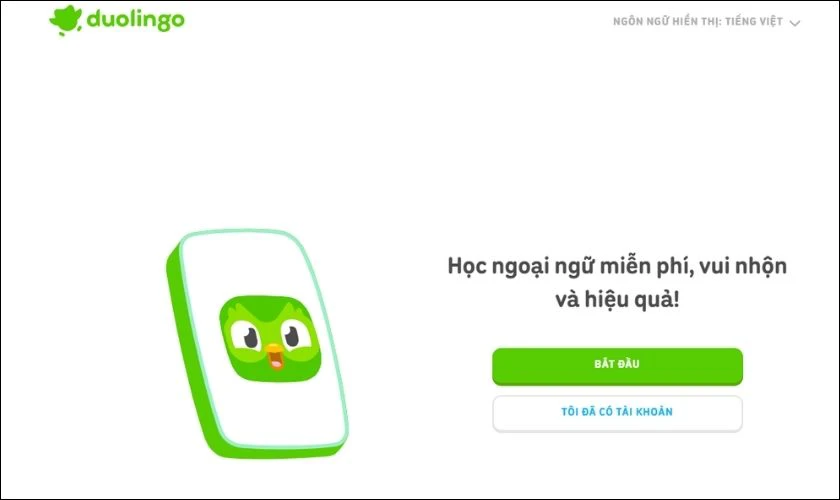 Duolingo là trang web hữu ích cho sinh viên