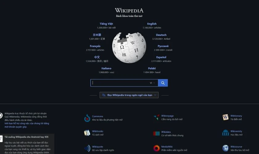 Wikipedia là bách khoa toàn thư mở lớn nhất thế giới