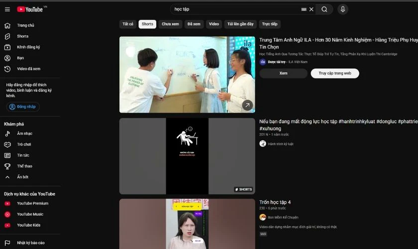 youtube.com là trang web hữu ích cho sinh viên