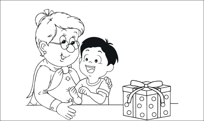 Tranh tô màu 8/3 tặng bà ý nghĩa, độc đáo