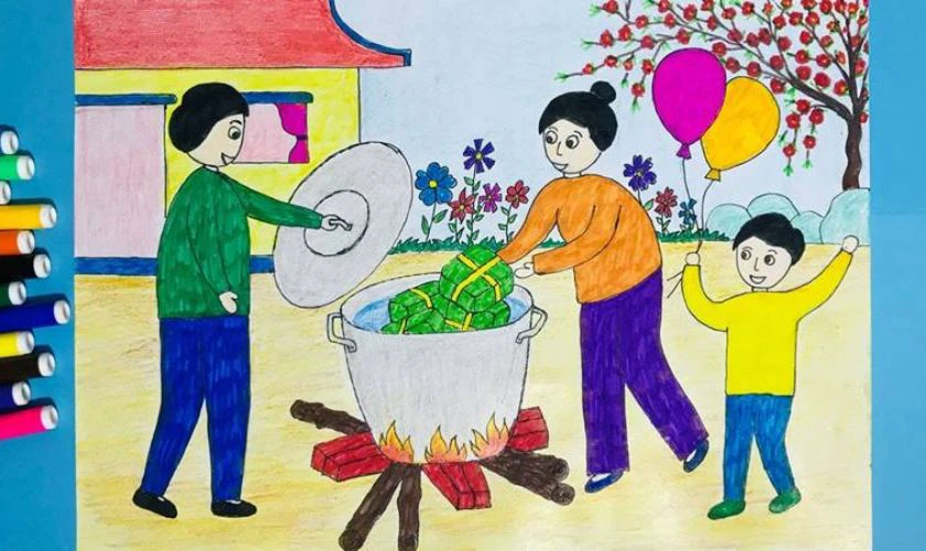 Nấu bánh chưng