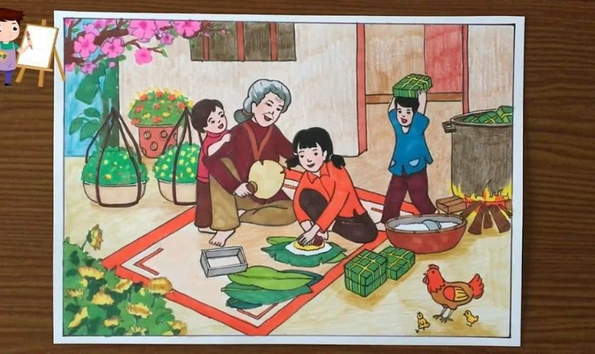 Gói bánh chưng