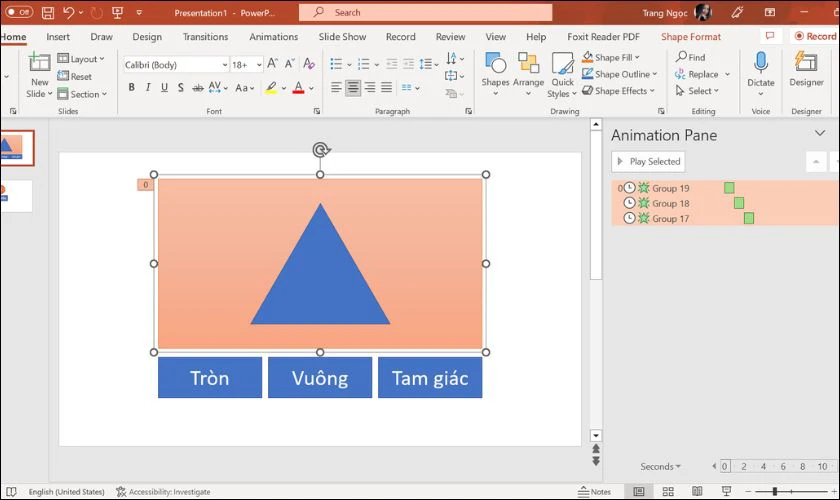 Tạo c&aacute;c n&uacute;t bấm v&agrave; h&igrave;nh ảnh tương ứng