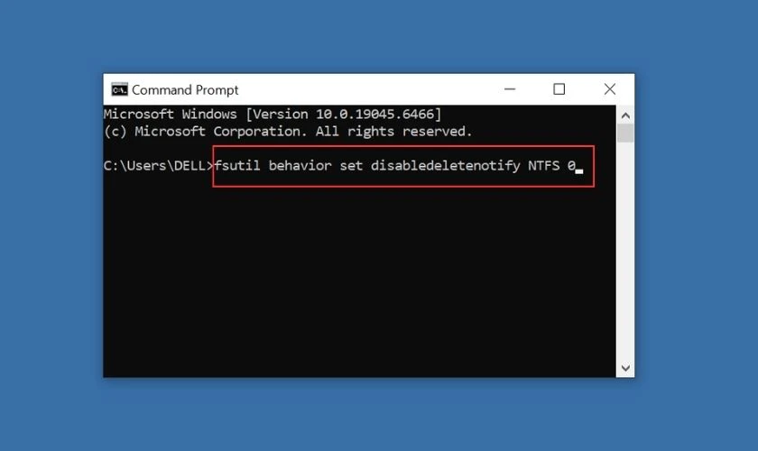 Cách bật hỗ trợ TRIM cho hệ thống file NTFS và ReFS
