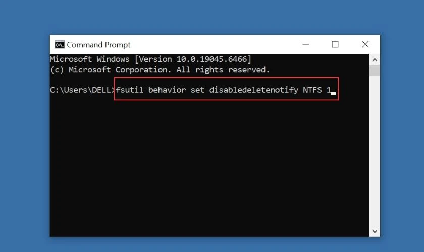 Cách tắt hỗ trợ TRIM cho hệ thống file NTFS và ReFS