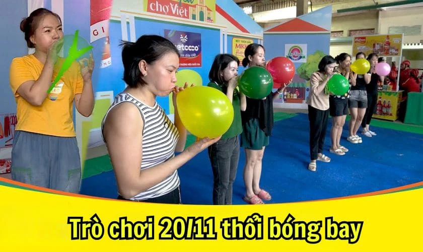 Trò chơi 20/11 thổi bóng bay