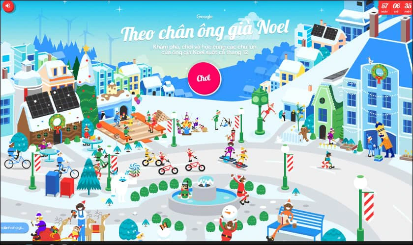 Game Giáng Sinh của Google cho ngày lễ cực thú vị