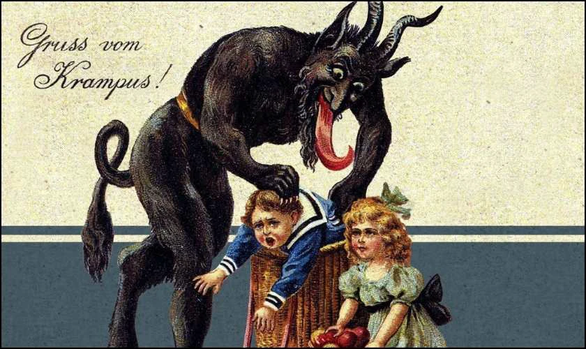 Krampus xuất hiện ở nơi c&oacute; trẻ con hư hỏng