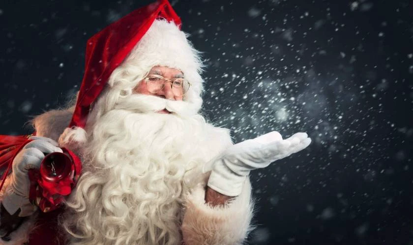 &Ocirc;ng gi&agrave; Noel mặc đồ m&agrave;u đỏ v&agrave; c&oacute; l&ocirc;ng trắng trong truyền thuyết Noel