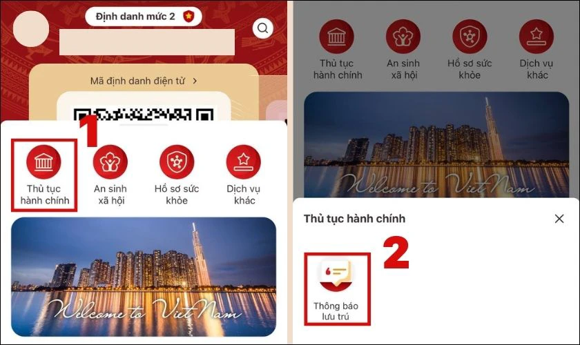 C&aacute;ch đăng k&yacute; tạm tr&uacute; online tr&ecirc;n app VNeID