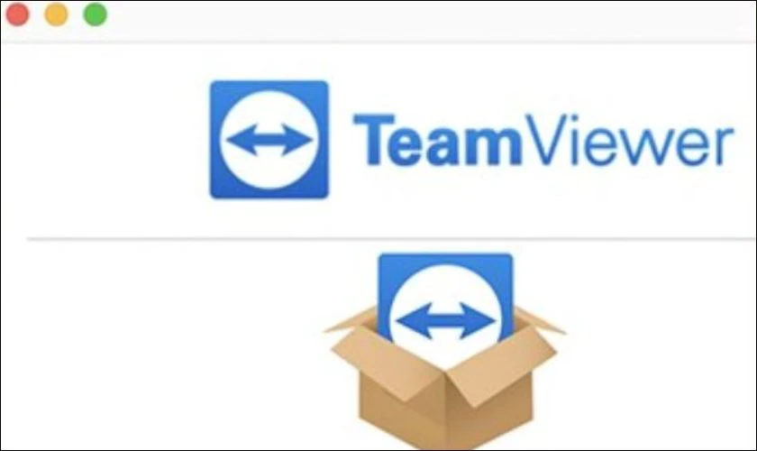 Khi cửa sổ cài đặt xuất hiện, bạn nhấp vào biểu tượng Install TeamViewer
