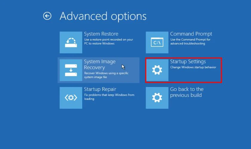 Chạy Startup Repair sửa lỗi Undoing changes made to your computer