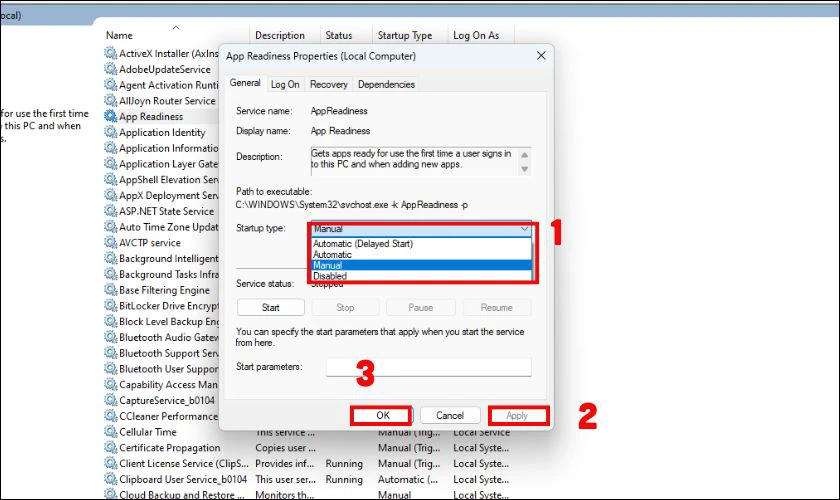 Sử dụng app Readiness sửa lỗi Undoing changes made to your computer