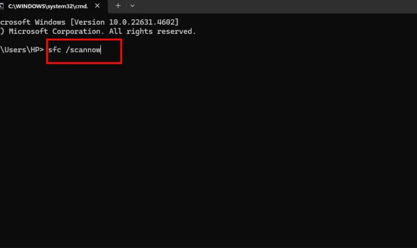 Quét trình kiểm tra của file hệ thống