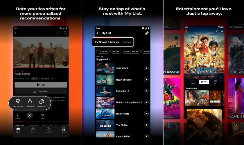 Netflix - Ứng dụng xem phim chiếu rạp phổ biến nhất
