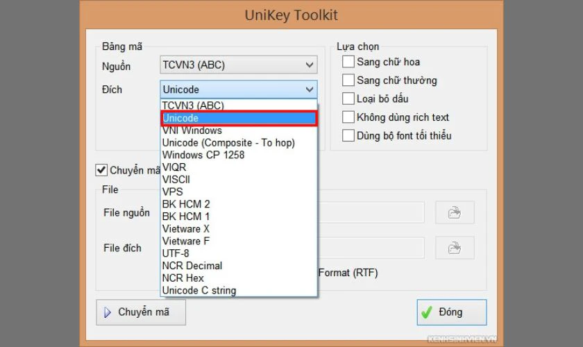 C&aacute;ch sửa Unikey bị lỗi do chọn sai kiểu g&otilde;, bảng m&atilde;