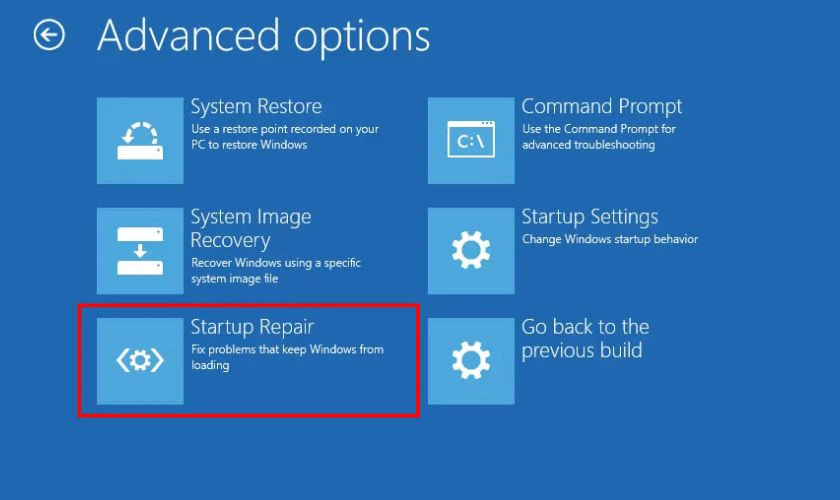 Sửa lỗi Unmountable Boot volume Windows bằng cách dùng tùy chọn Automatic Repair Option