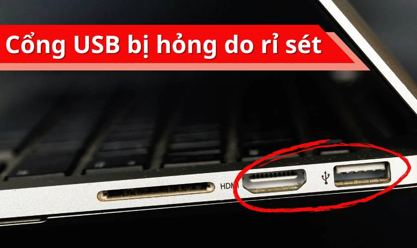 Lỗi USB Device Over Current Status Detected do cổng USB hư