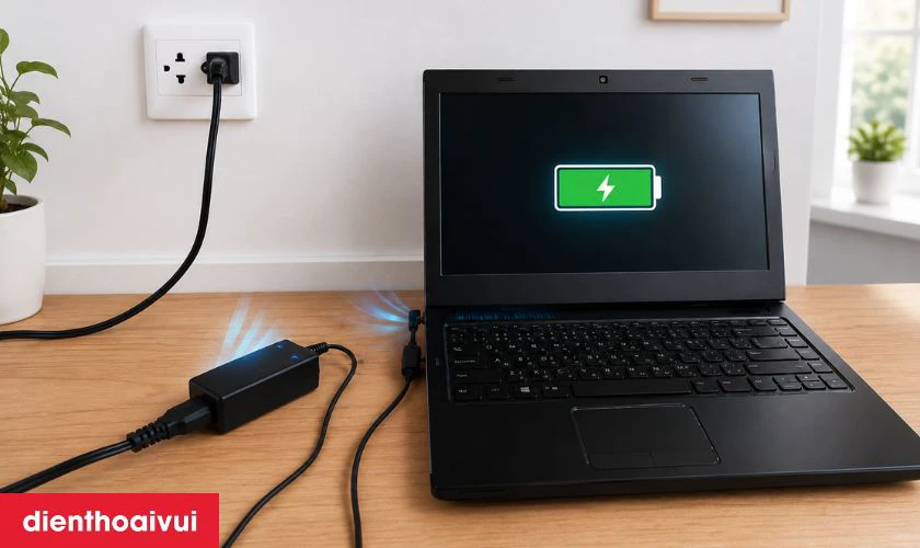 khả năng bảo vệ laptop của sạc ch&iacute;nh h&atilde;ng