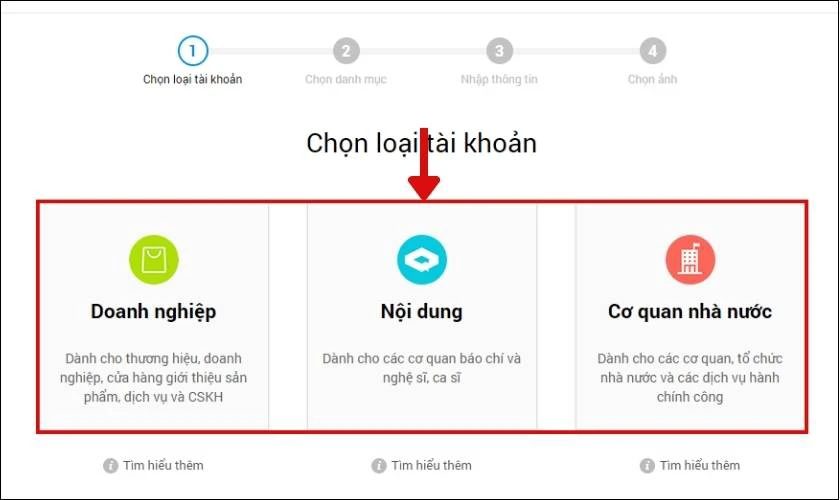 Chọn 1 trong 3 loại l&agrave; Doanh nghiệp, Nội dung, Cơ quan nh&agrave; nước