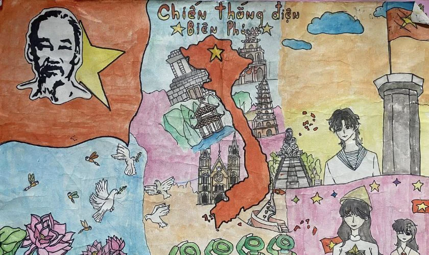 Tranh áp phích chào mừng ngày 30/4