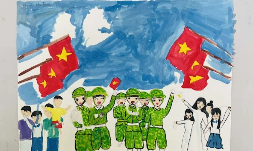Tranh cổ động 30/4, tranh áp phích 30/4
