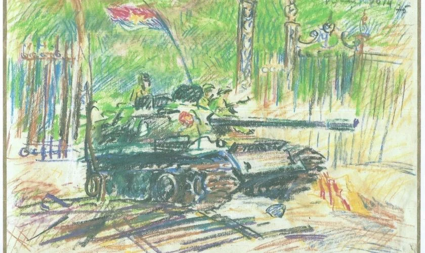Tranh vẽ cổ động 30/4, tranh áp phích 30/4 đẹp