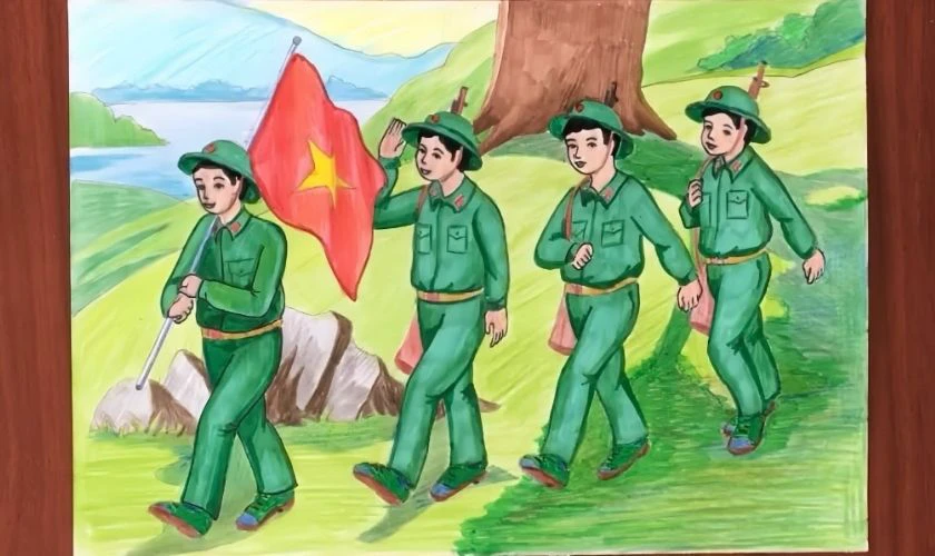 Tranh vẽ cổ động 30/4, tranh áp phích 30/4