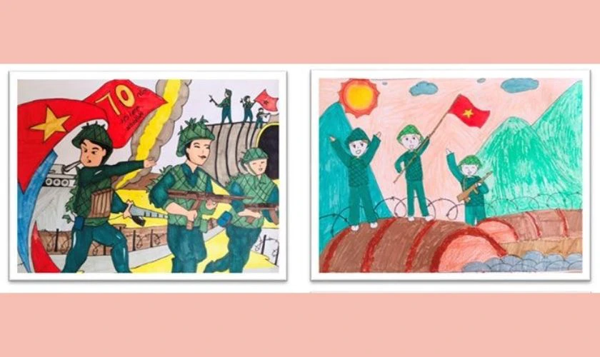Vẽ tranh về chiến thắng Điện Bi&ecirc;n Phủ