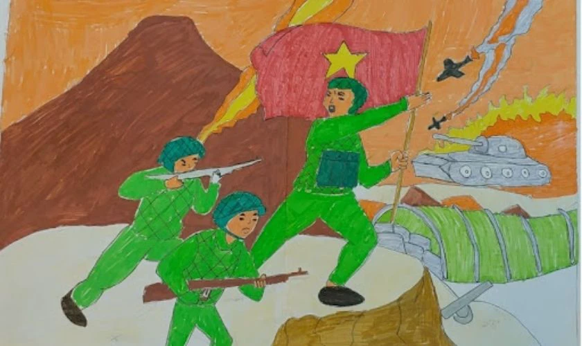 Ảnh chiến đấu h&agrave;o h&ugrave;ng