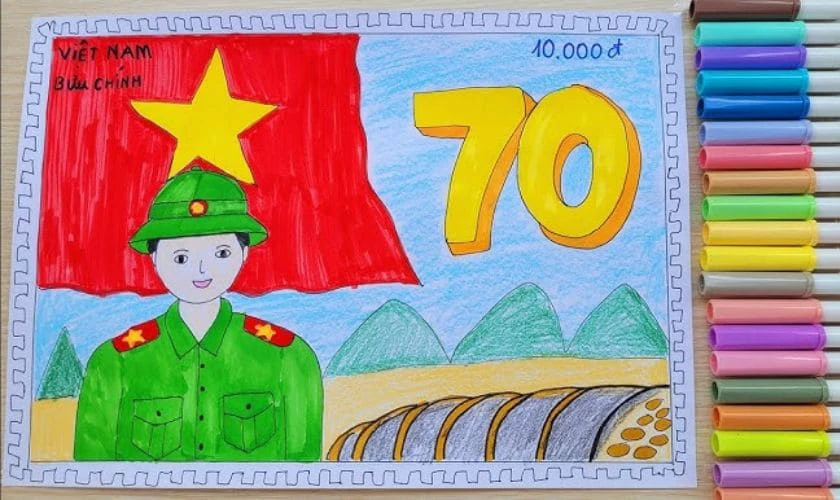 Tranh ảnh thể hiện t&igrave;nh y&ecirc;u nước
