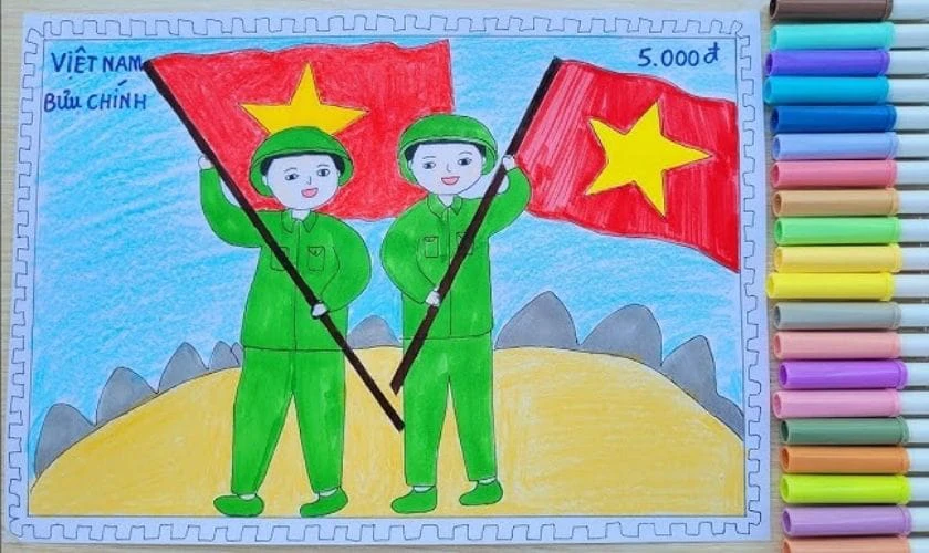 Ảnh 2 ch&uacute; bộ đội cực n&eacute;t