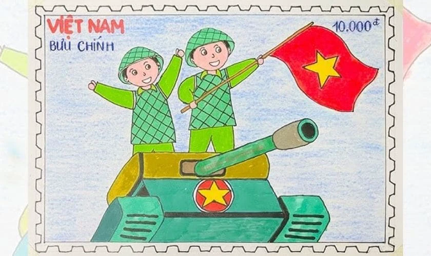 Tranh thể hiện tinh thần y&ecirc;u nước Việt Nam
