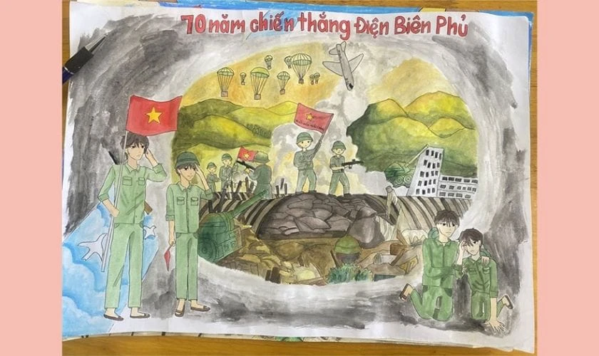 T&aacute;c phẩm nghệ thuật ghi dấu khoảnh khắc chiến thắng lẫy lừng