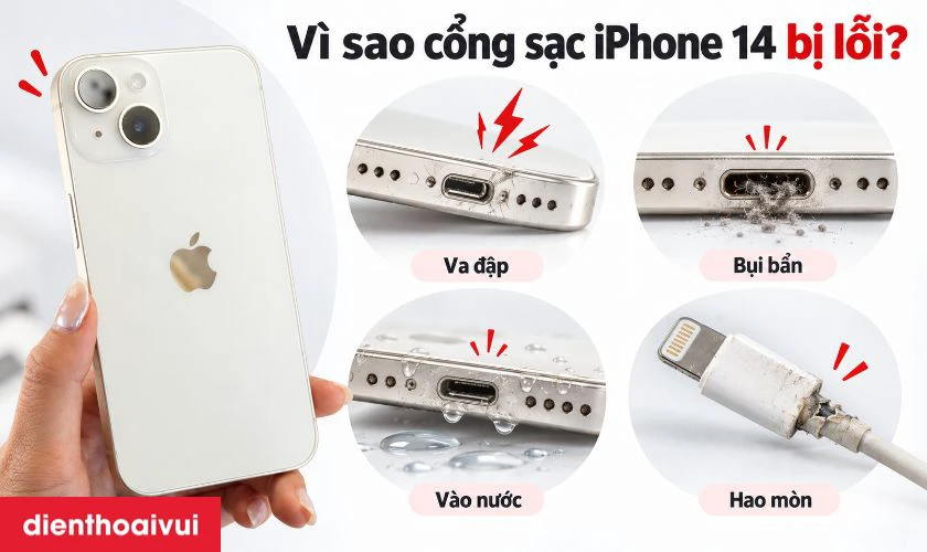 Vì sao chân sạc cho iPhone 14 lại bị hỏng?