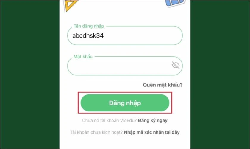 Nhấn chọn Đăng nhập