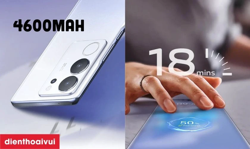 Pin 4600mAh và sạc nhanh 80W tiện lợi
