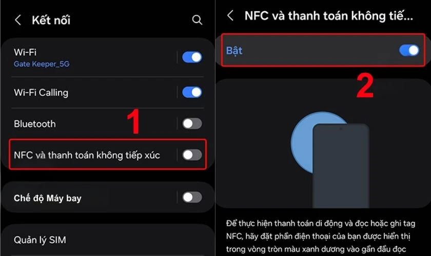 Kiểm tra máy có NFC không