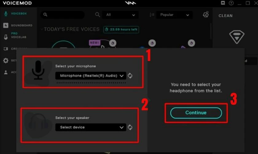 Chọn micro m&agrave; bạn đang sử dụng l&agrave;m Input