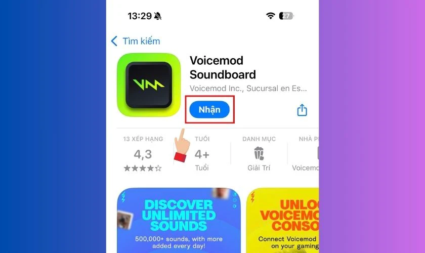 C&aacute;ch tải Voicemod tr&ecirc;n điện thoại iPhone