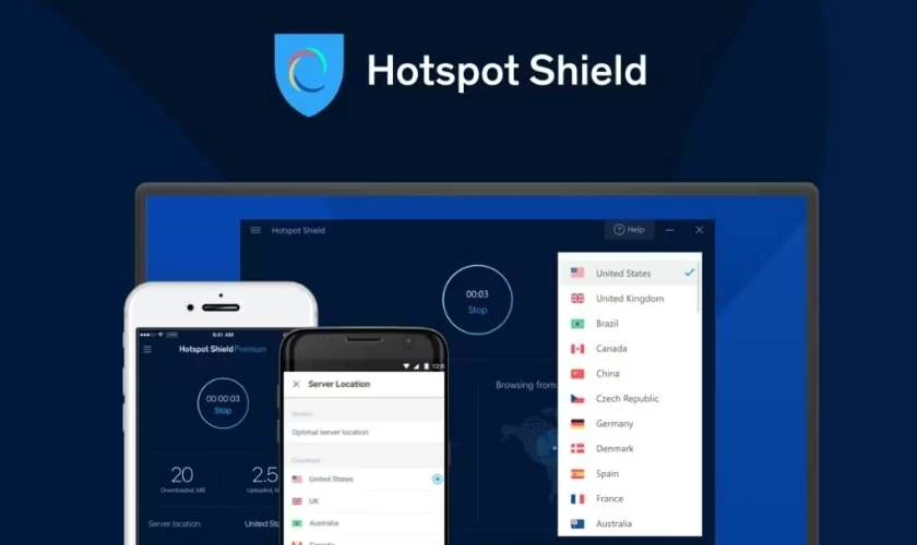 Hotspot Shield &ndash; VPN miễn ph&iacute; với tốc độ cao