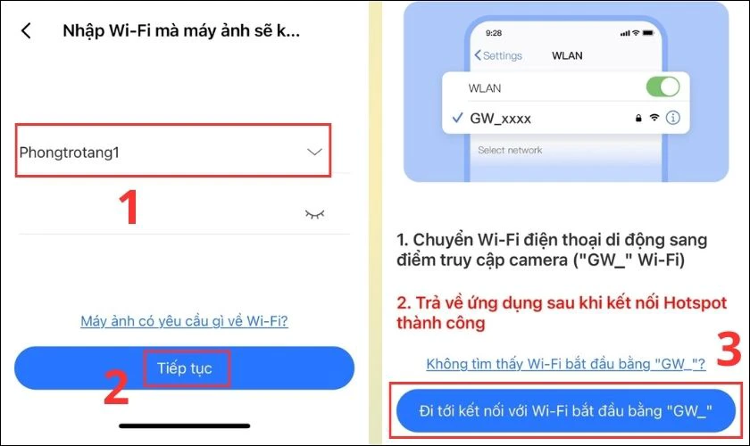 Hệ thống sẽ t&igrave;m v&agrave; hiển thị t&ecirc;n camera bạn đang d&ugrave;ng