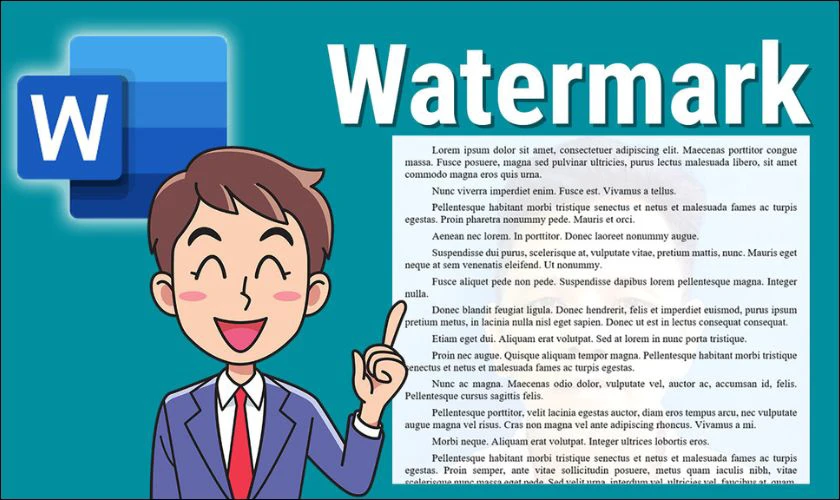 Watermark trong Word chủ yếu l&agrave; h&igrave;nh ảnh, logo v&agrave; văn bản ngắn