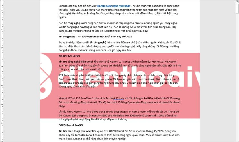 M&agrave;u sắc watermark đậm hơn sau khi thực hiện