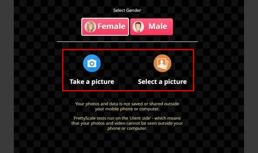 C&aacute;ch sử dụng Web đo tỉ lệ v&agrave;ng khu&ocirc;n mặt Prettyscale đơn giản