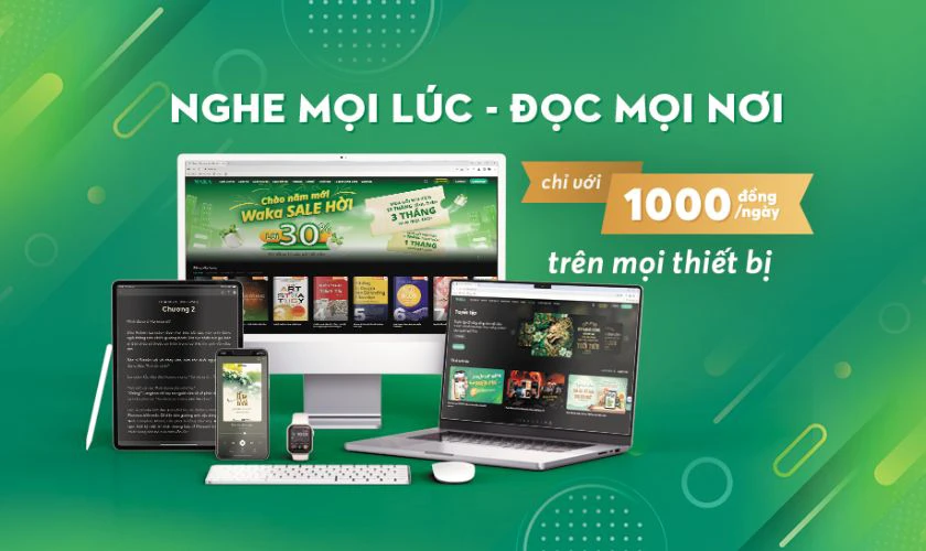 Waka l&agrave; ứng dụng đọc s&aacute;ch điện tử bản quyền h&agrave;ng đầu tại Việt Nam
