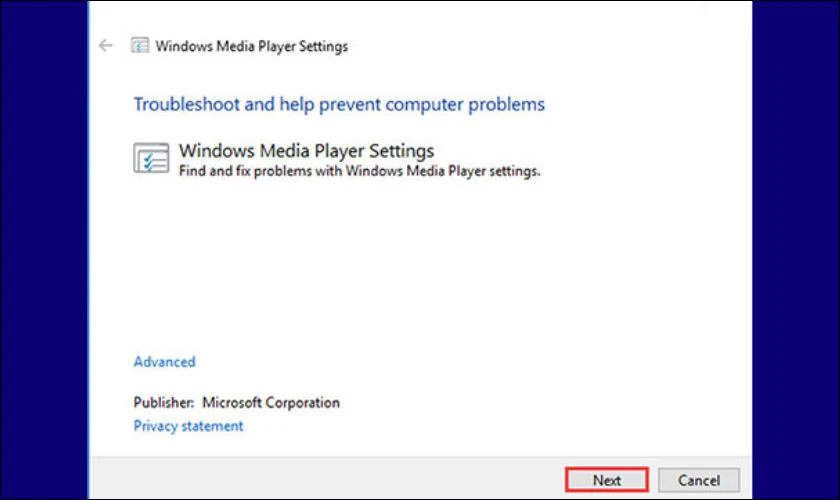 Sửa lỗi Windows Media Player encountered a problem bằng Control Panel