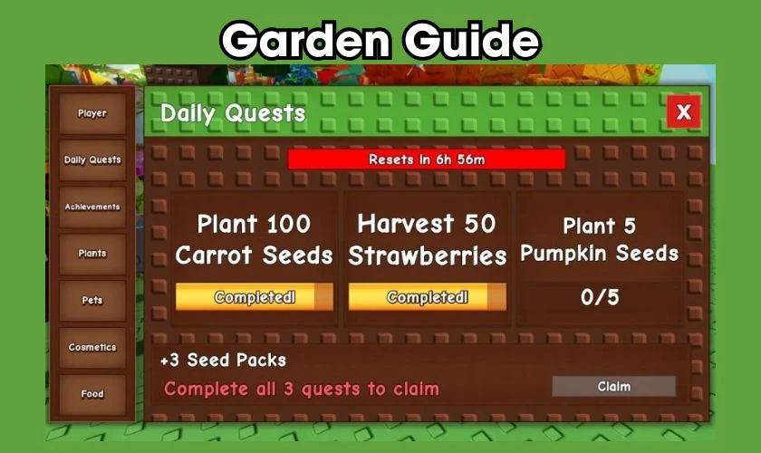 Garden Guide l&agrave; c&ocirc;ng cụ tổng hợp gi&uacute;p người chơi dễ d&agrave;ng theo d&otilde;i