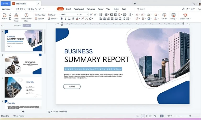 C&ocirc;ng cụ thuyết tr&igrave;nh mạnh mẽ với WPS Presentation