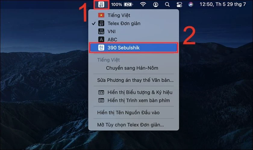 Cách chuyển bàn phím tiếng Hàn trên MaCos